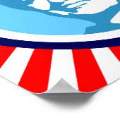 ヒラリー・クリントンblueBubble redRays ポスター (角)