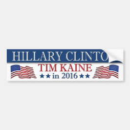 ヒラリー・クリントンTim Kaine 2016愛国心 バンパーステッカー