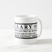 ヒラリー·クリント警告ン氏のラベル コーヒーマグカップ (正面右)