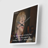 ヒラリー・ク怒リント・アメリカ人引用文の壁時計 スクエア壁時計 (傾斜)