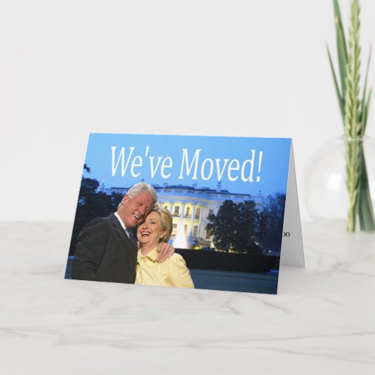 ヒラリー&ビル新住所クリスマス シーズンカード (正面)