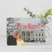 ヒラリー＆ビル 新しい住所のクリスマスカード シーズンカード (スタンド正面)