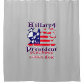 ヒラリー・フォー・アメリカ大統領私たちは一緒に強い シャワーカーテン (正面)