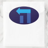 ヒラリー・ヘイ・ヘブライ文字シール 楕円形シール (バッグ)