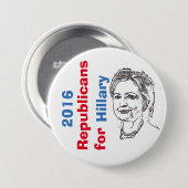 ヒラリー・ボタンのための共和党員 缶バッジ (正面&裏面)