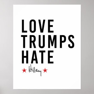 ヒラリー – ラブトランプスヘイト – ポスター