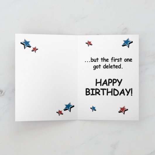 ヒラリー·誕生日·メール·カード-このバイは申し訳ございません カード (内部)