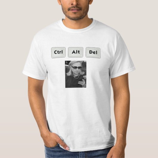 ヒラリー: Ctrl AltDel Tシャツ (正面)