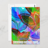 ヒランデジンのネオン葉行列 ポストカード (正面/裏面)