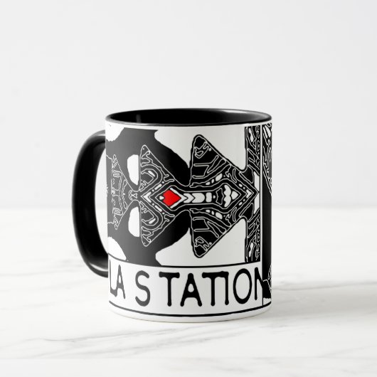 ヒラ駅 マグカップ (正面左)