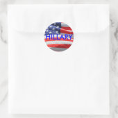 ヒリランニングラリー・アメリカ国旗 ラウンドシール (バッグ)