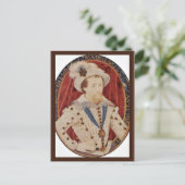 ヒルによる、イングランド王、ジェームズ1世の楕円形の肖像画 ポストカード (スタンド正面)