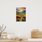 ヒルの輝き、花の毛布。 ポスター (キッチン)