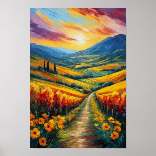 ヒルの輝き、花の毛布。 ポスター (正面)