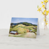 「ヒルカントリーファーム」カントリーロードグリーティングカード カード (黄色い花)
