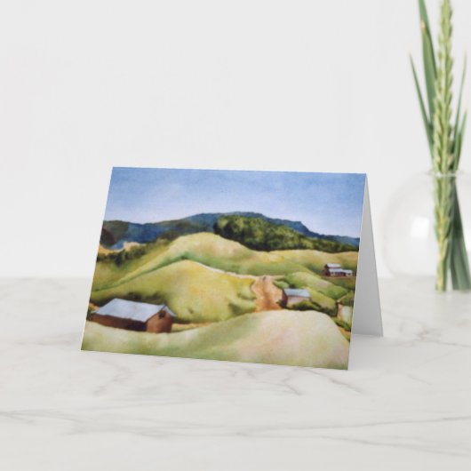 「ヒルカントリーファーム」カントリーロードグリーティングカード カード (正面)
