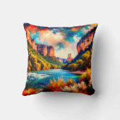 「ヒルカントリーヘブン:テキサス州ヒルカントリーランドスケープ」 クッション (裏面)