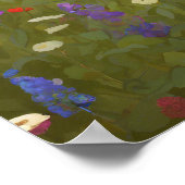 ヒルカントリー・アートの花が咲く女性 ポスター (角)