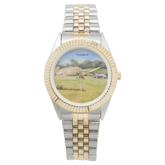 「ヒルカントリー・ファーム」畑、小屋、バー、丘 腕時計 (正面)