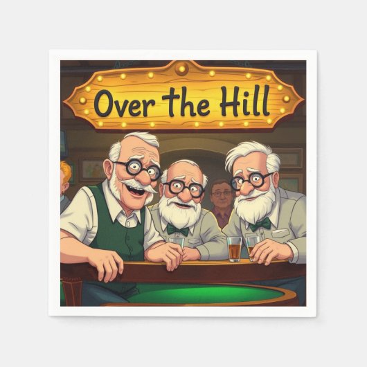 ヒルクラブ越え スタンダードカクテルナプキン (正面)