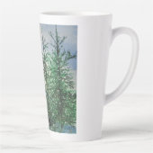 ヒルサイドエバーグリーンと雪 カフェラテマグ (右)