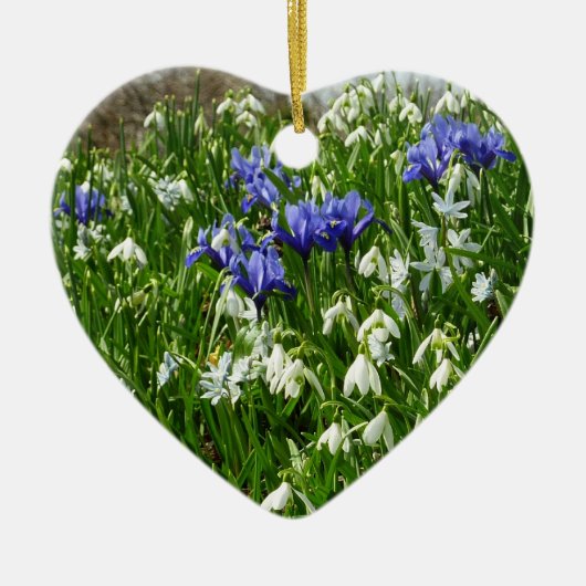 ヒルサイドオブアーリー春の花景観 セラミックオーナメント (正面)