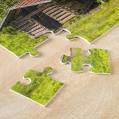 ヒルサイドシャックビューオブマウンテンズ&フォレスト ジグソーパズル (側面)