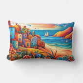 ヒルサイドハカラフルウス海シーグルズボート ランバークッション (正面)