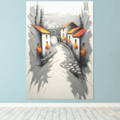 ヒルサイドビレッジパスウェイ キャンバスプリント (インサイチュ (ウッドフロア))