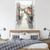 ヒルサイドビレッジパスウェイ キャンバスプリント (インサイチュ (寝室))