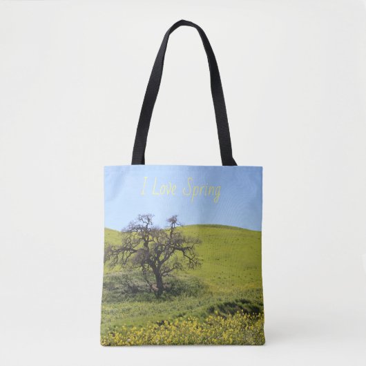 ヒルサイドフォトオーク自然風景写真 トートバッグ (正面)