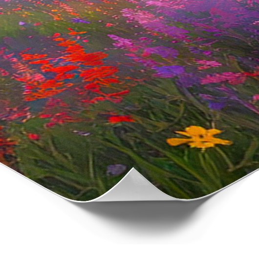 ヒルサイド開花 ポスター (角)