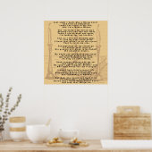 ヒルズの詩。 ポスター (キッチン)