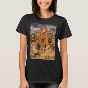 ヒルズを通る道のポプラの木 by ヴィンセント・ヴァン・ゴッホ tシャツ