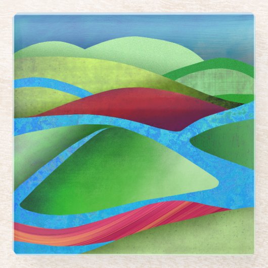 ヒルズオンアイス ガラスコースター (正面)