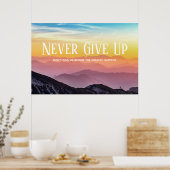 ヒルズシーナンスレインボーカラーモチベーション引用文 ポスター (キッチン)