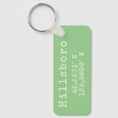 ヒルズボロオレゴン緯度（経度） キーホルダー (正面)