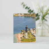 ヒルズボロ灯台の空中写真 ポストカード (スタンド正面)