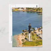 ヒルズボロ灯台の空中写真 ポストカード (正面/裏面)