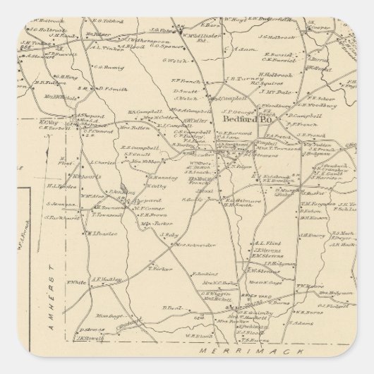 ヒルズボロCo，アムハースト，ベッドフォード スクエアシール (正面)