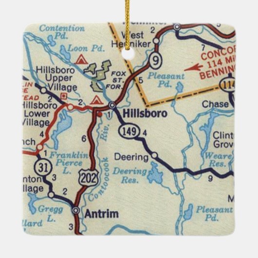 ヒルズボロNHヴィンテージマップ セラミックオーナメント (裏面)