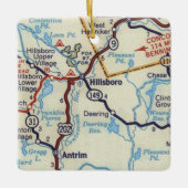 ヒルズボロNHヴィンテージマップ セラミックオーナメント (正面)