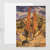 ヒルズロードのポプラの木 by ヴィンセント・ヴァン・ゴッホ 招待状 (正面/裏面)