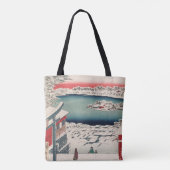 ヒルトップスノービューヴィンテージ浮世絵ア日本のート トートバッグ (裏面)
