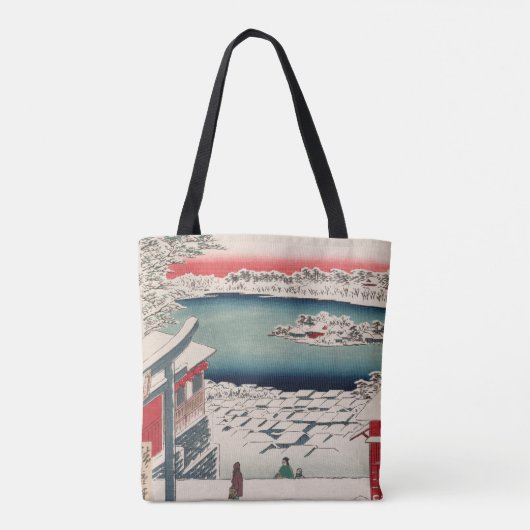 ヒルトップスノービューヴィンテージ浮世絵ア日本のート トートバッグ (裏面)
