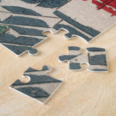 ヒルトップスノービューヴィンテージ浮世絵日本の画 ジグソーパズル (側面)