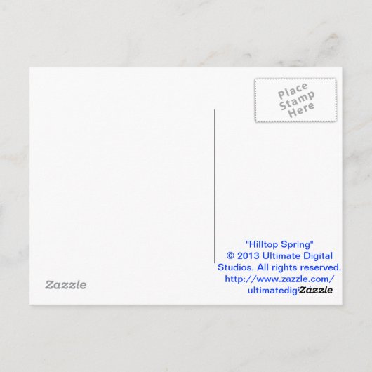 ヒルトップ春はがき ポストカード (裏面)