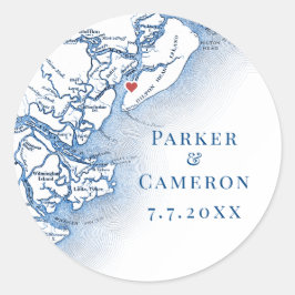 ヒルトンエレガントヘッドSCマップ結婚の封筒用シール ラウンドシール