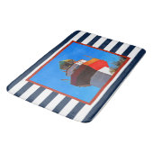 ヒルトンストライプのヘッドアイランドハーバータウンライトハウス バスマット (アングル)