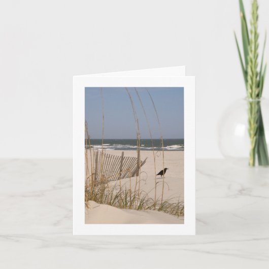 ヒルトンヘッドのビーチの静かな時 カード (正面)